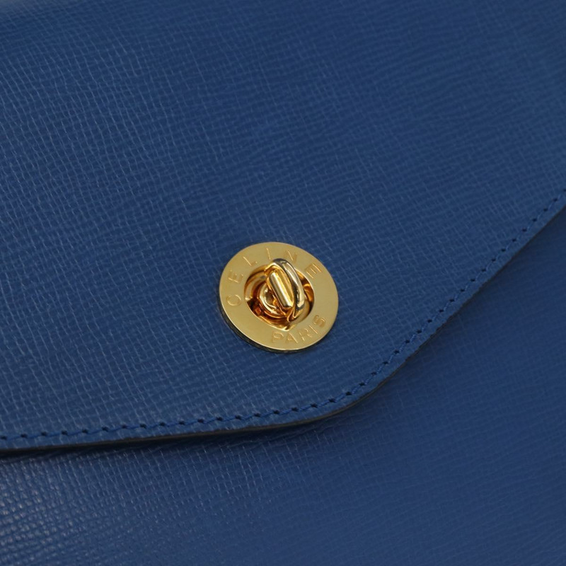 【日本直送】CELINE 手提包 皮革 藍色 金色 正品 169258V-16