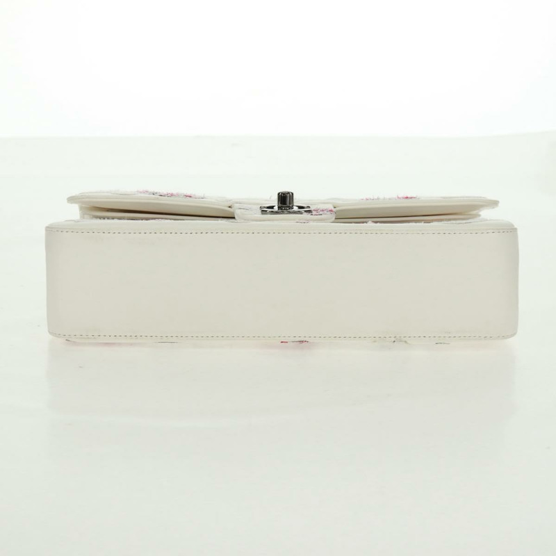 【日本直送】香奈兒鏈條單背包，皮革材質，白色，銀色雙C標誌，正品編號169199SM-4