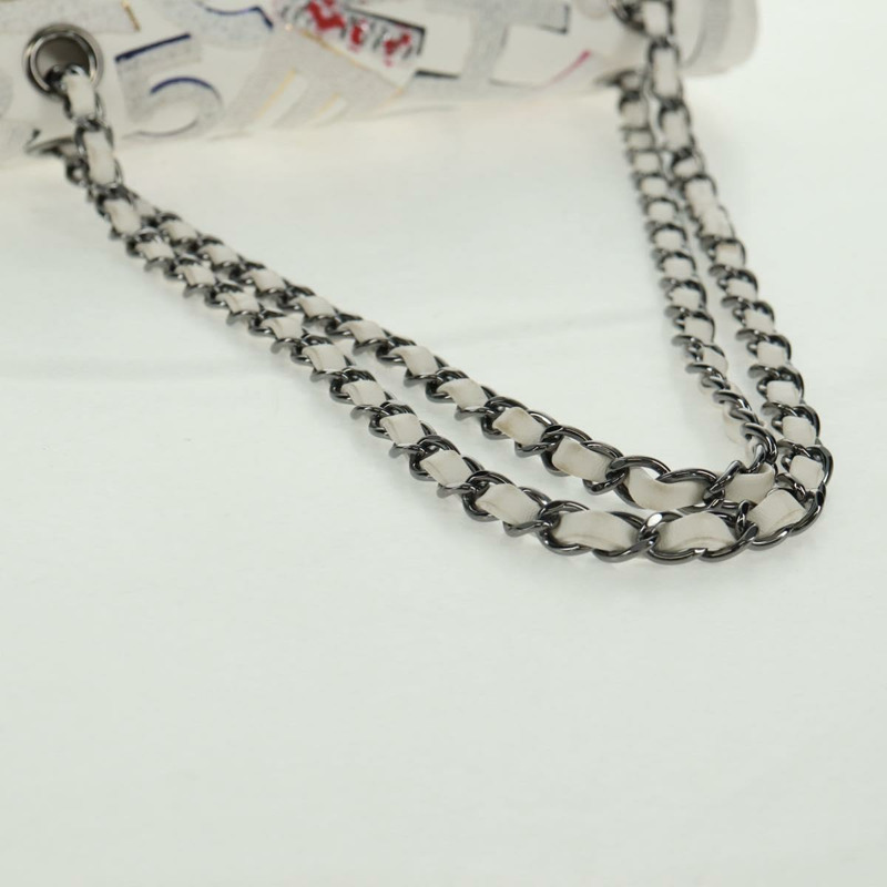 【日本直送】香奈兒鏈條單背包，皮革材質，白色，銀色雙C標誌，正品編號169199SM-6