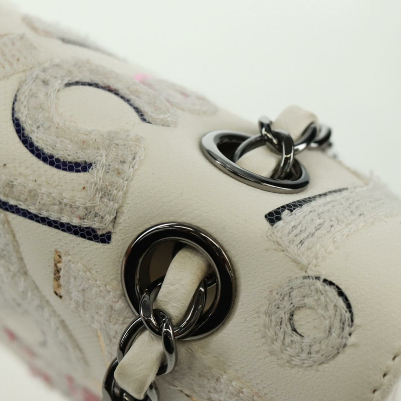 【日本直送】香奈兒鏈條單背包，皮革材質，白色，銀色雙C標誌，正品編號169199SM-8