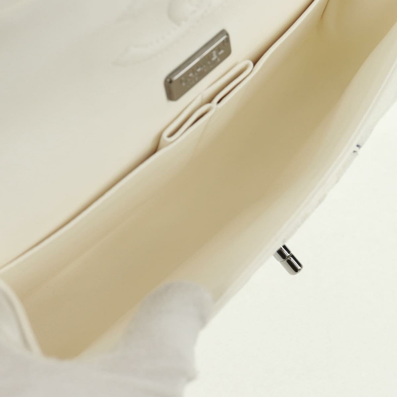 【日本直送】香奈兒鏈條單背包，皮革材質，白色，銀色雙C標誌，正品編號169199SM-9