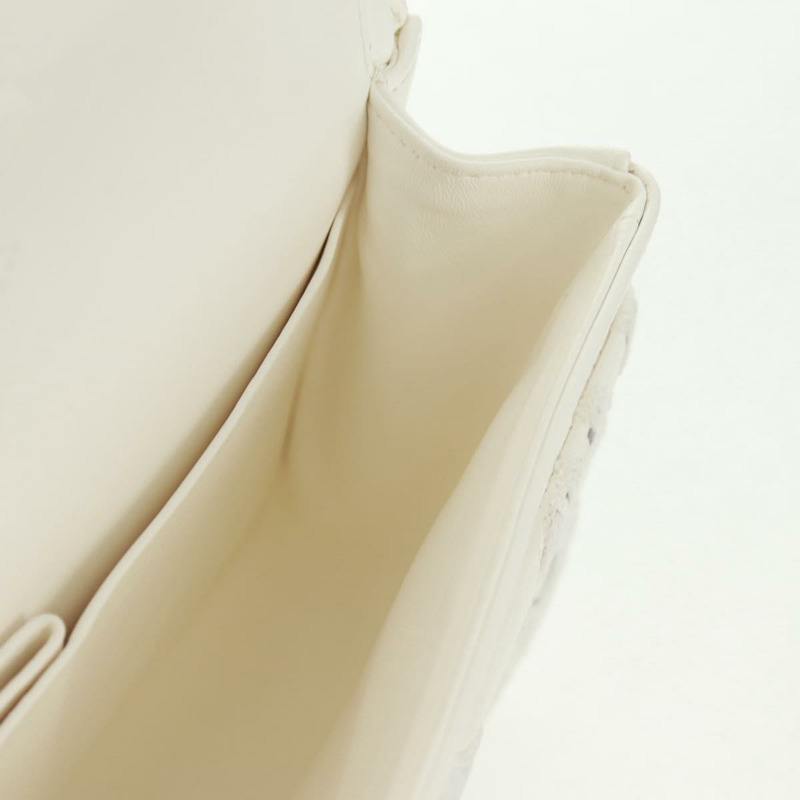 【日本直送】香奈兒鏈條單背包，皮革材質，白色，銀色雙C標誌，正品編號169199SM-27