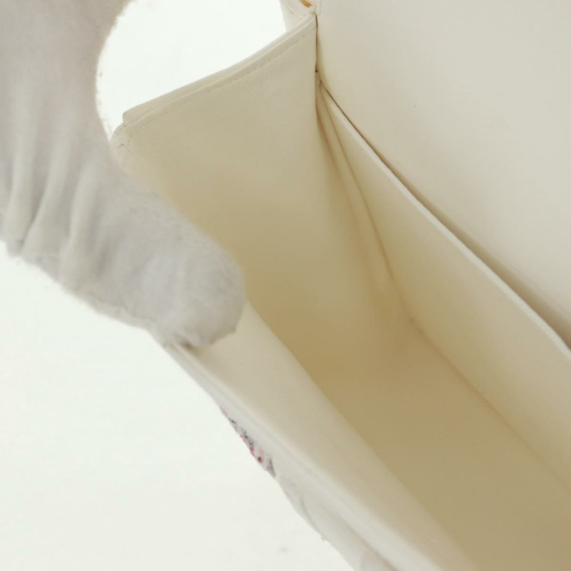 【日本直送】香奈兒鏈條單背包，皮革材質，白色，銀色雙C標誌，正品編號169199SM-28