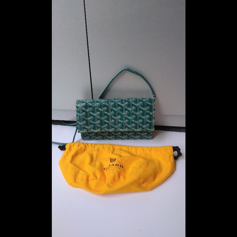 Goyard 綠色印花下蓋小斜背包 verenne continental wallet-2
