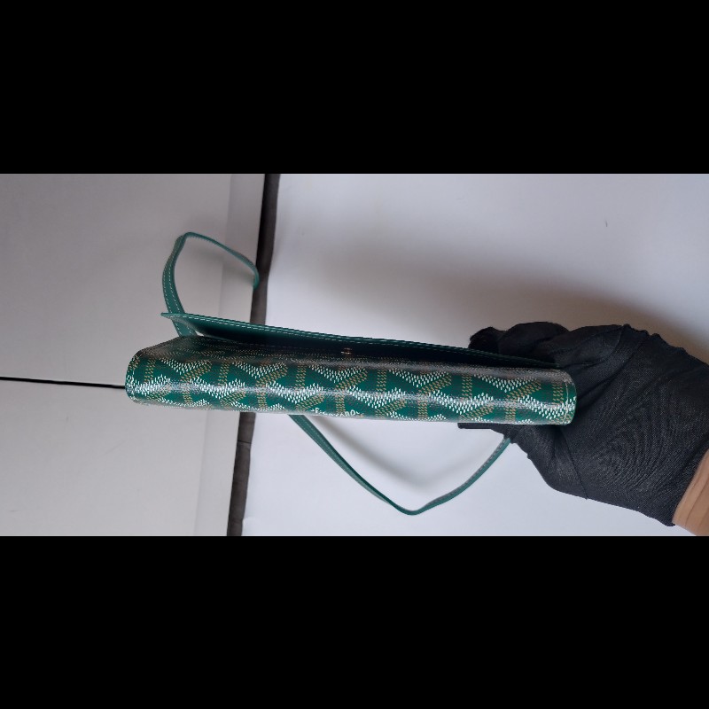 Goyard 綠色印花下蓋小斜背包 verenne continental wallet-6