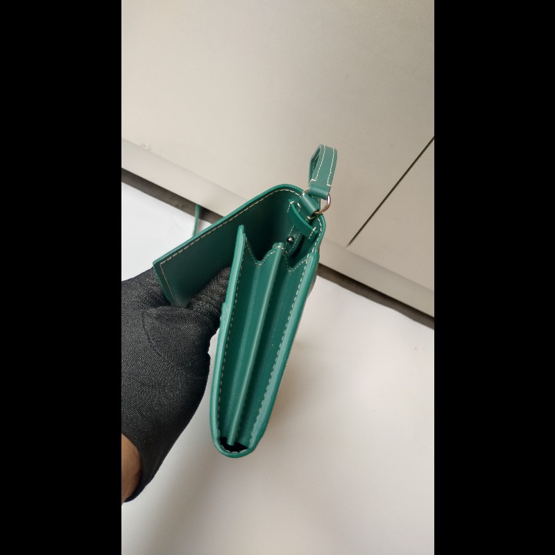 Goyard 綠色印花下蓋小斜背包 verenne continental wallet-7