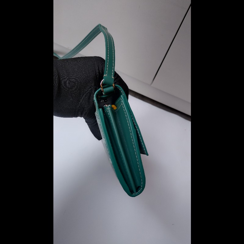 Goyard 綠色印花下蓋小斜背包 verenne continental wallet-8