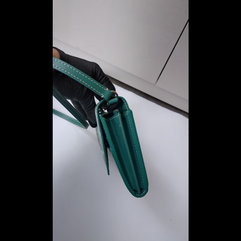 Goyard 綠色印花下蓋小斜背包 verenne continental wallet-9