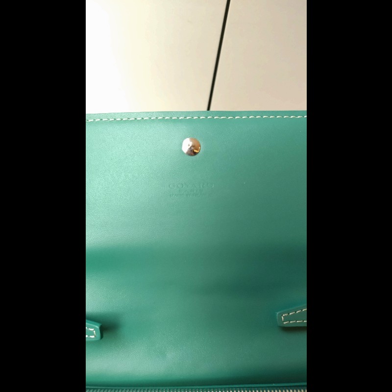 Goyard 綠色印花下蓋小斜背包 verenne continental wallet-12