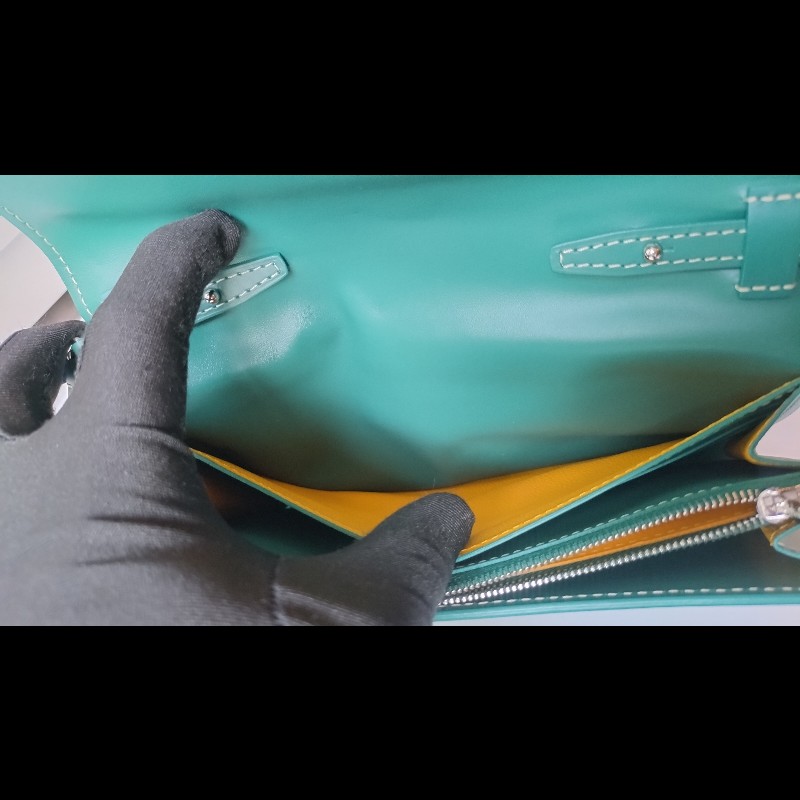 Goyard 綠色印花下蓋小斜背包 verenne continental wallet-21