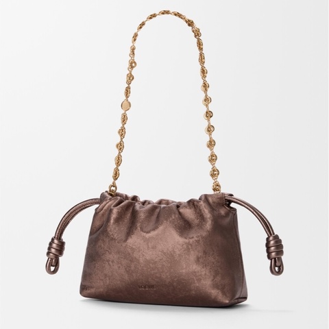 Loewe 女士 Mini Flamenco 單肩包均碼碼MINI、21cm*8cm*14cm