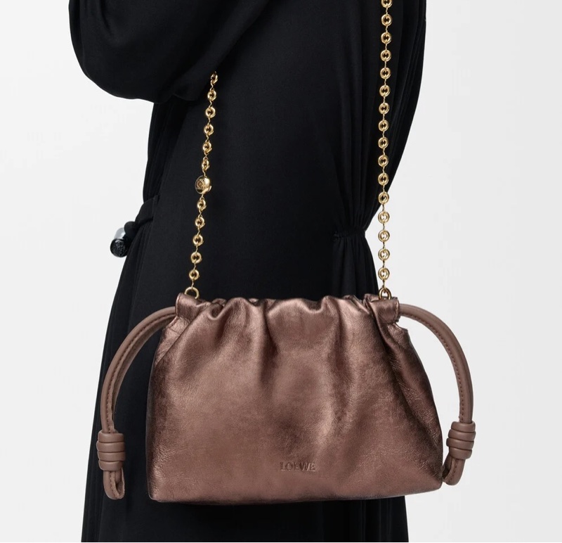 Loewe 女士 Mini Flamenco 單肩包均碼碼MINI、21cm*8cm*14cm-5