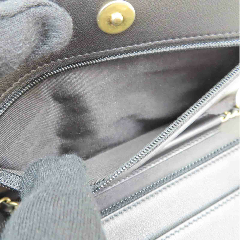 黑色羊皮 Boy 鍊帶 肩背包 A80287 無卡【CHANEL 香奈兒】 A80287-8