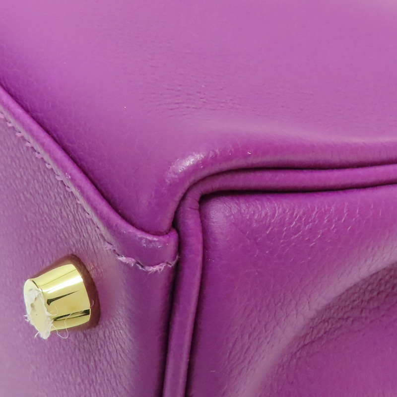 海葵紫 EverColor 牛皮 Kelly 28 凱莉包 兩用包 Y刻 金扣【HERMES 愛馬仕】 H070443CC-11