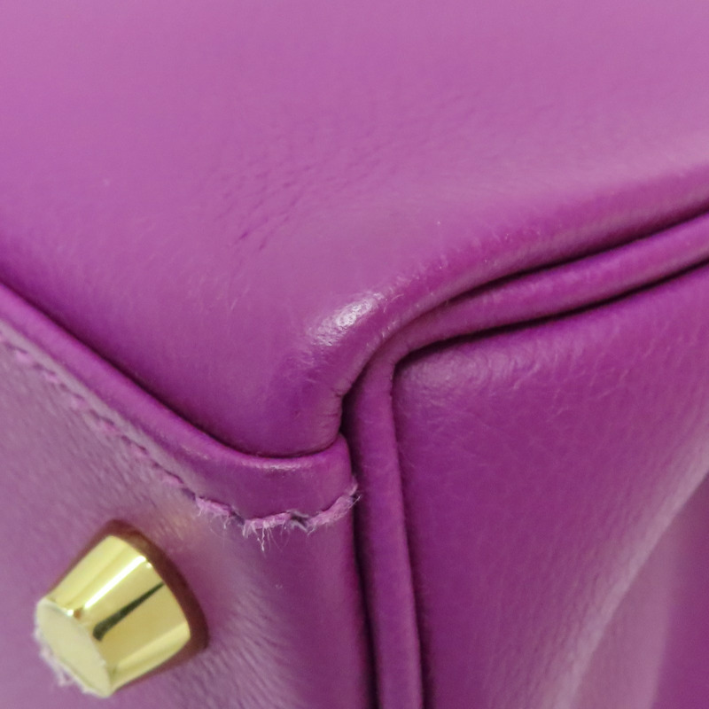 海葵紫 EverColor 牛皮 Kelly 28 凱莉包 兩用包 Y刻 金扣【HERMES 愛馬仕】 H070443CC-13