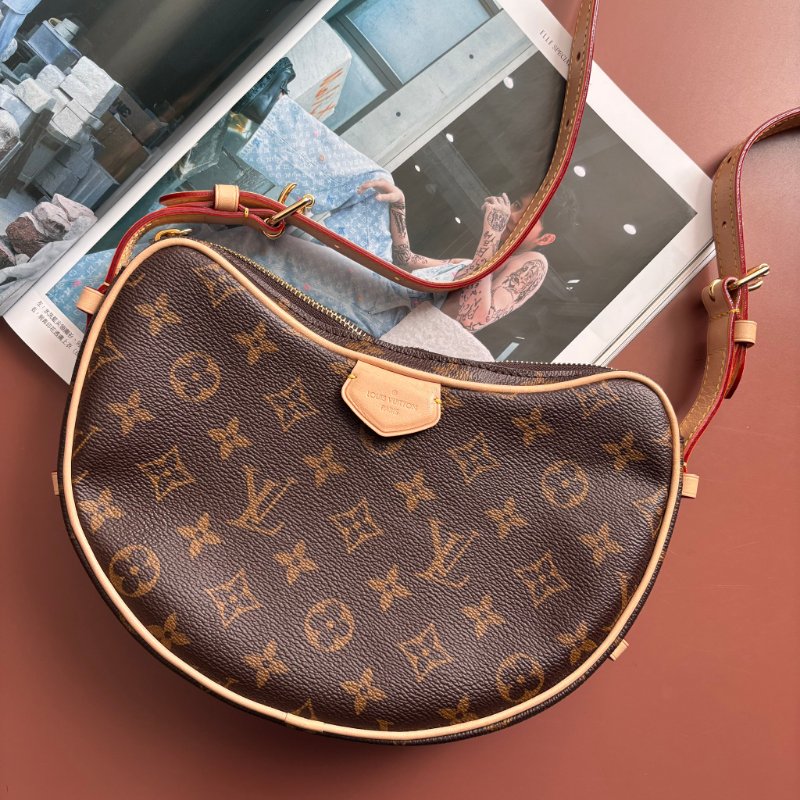 ::LOUIS VUITTON:: LV M46828 經典花紋豌豆斜背包PM 腋下包 肩背包 斜背包-1