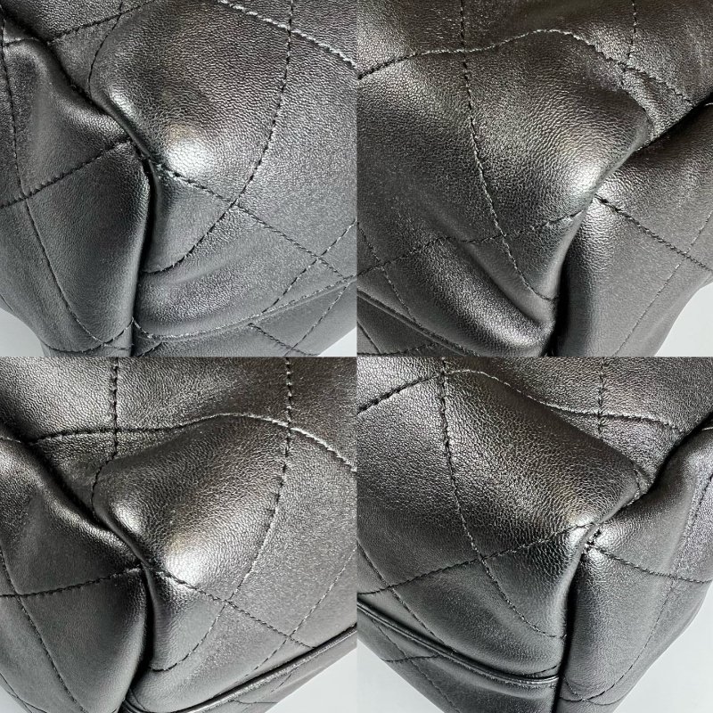 CHANEL 大菱格兩用托特包黑 AS0240/27開-10