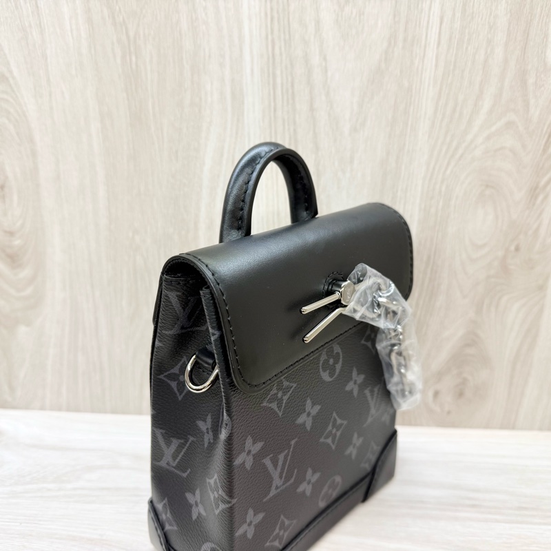 LV黑色原花Nano Steamer手提斜背包M82774-6