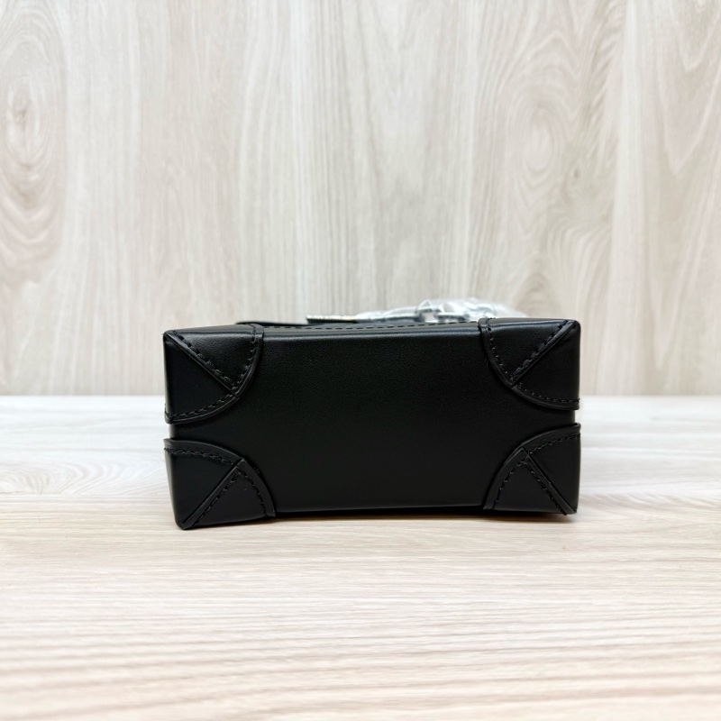 LV黑色原花Nano Steamer手提斜背包M82774-8