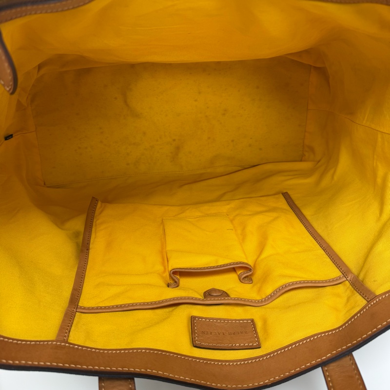 Ralph Lauren polo 學院風托特包 Vintage  中古 二手 手提 大容量-27