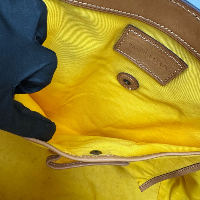 Ralph Lauren polo 學院風托特包 Vintage  中古 二手 手提 大容量-35