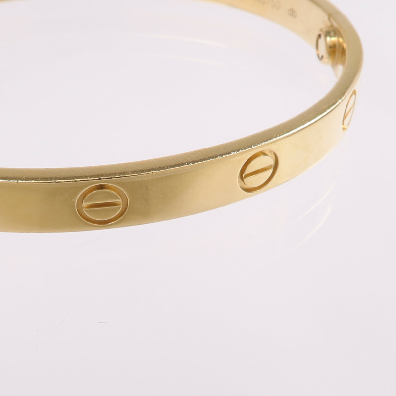 CARTIER 18K黃金Love Bracelet手鐲Cartier#17-7