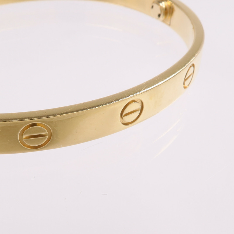 CARTIER 18K黃金Love Bracelet手鐲Cartier#17-8