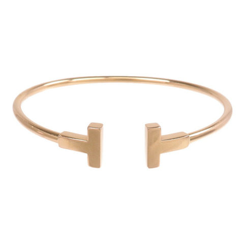 TIFFANY＆CO 18K玫瑰金T Wire Bracelet手鐲