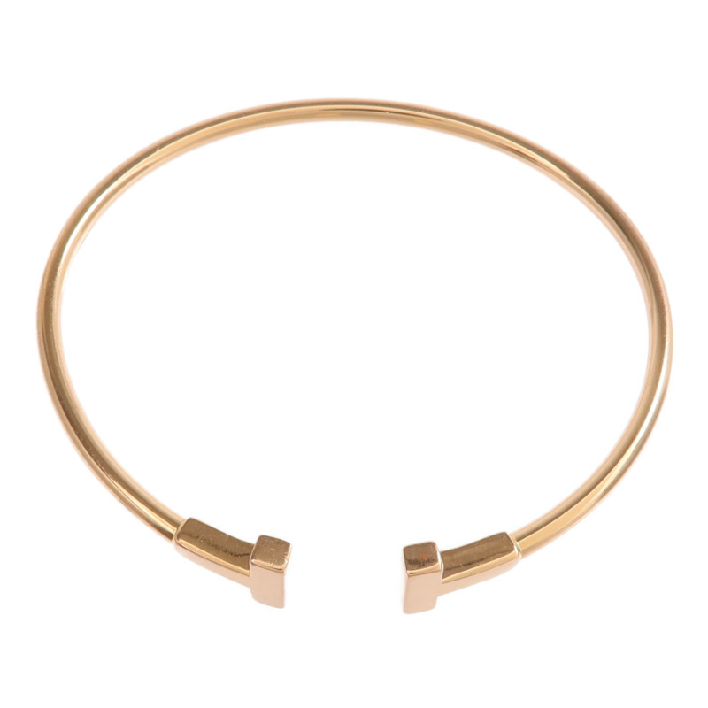 TIFFANY＆CO 18K玫瑰金T Wire Bracelet手鐲-3