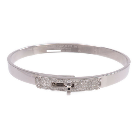 HERMES 18K白金Kelly Bracelet Small Model鑽石手鐲