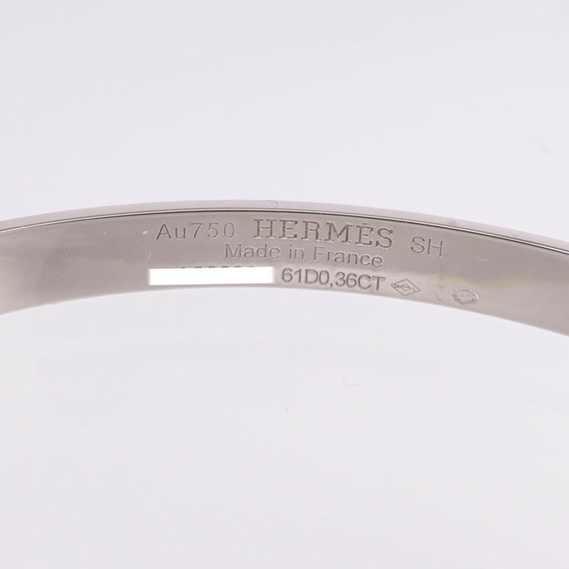 HERMES 18K白金Kelly Bracelet Small Model鑽石手鐲-4