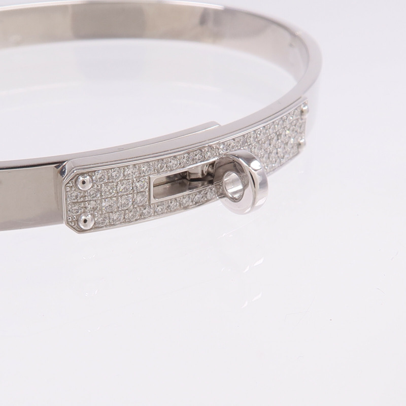 HERMES 18K白金Kelly Bracelet Small Model鑽石手鐲-5