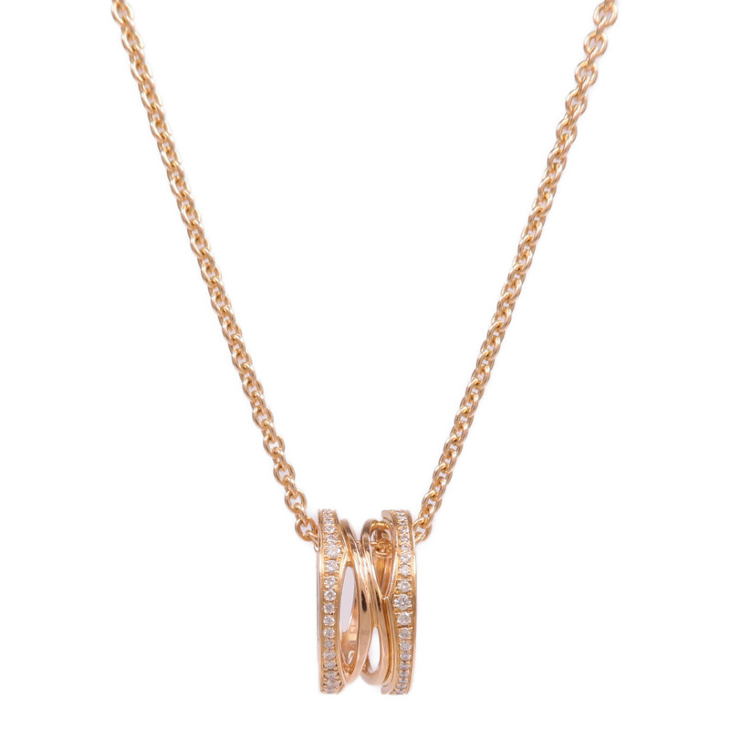 BVLGARI 18K玫瑰金B.zero1 Necklace鑽石項鍊-1