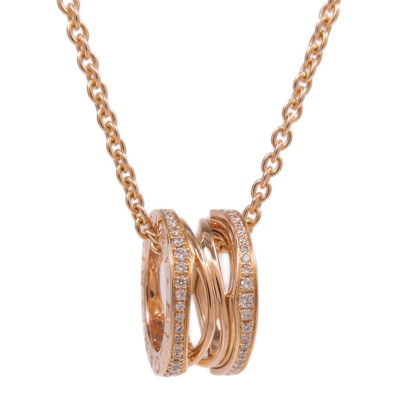 BVLGARI 18K玫瑰金B.zero1 Necklace鑽石項鍊-2
