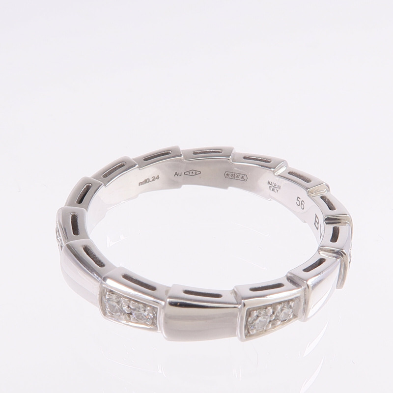 BVLGARI 18K白金Serpenti Viper Ring鑽石戒指Bvlgari#56/US#7.5-4