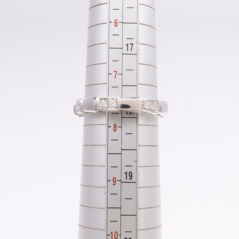 BVLGARI 18K白金Serpenti Viper Ring鑽石戒指Bvlgari#56/US#7.5-6