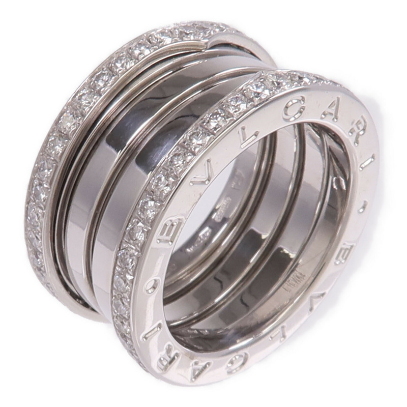 BVLGARI 18K白金B.Zero1 3 Band Ring鑽石戒指Bvlgari#53/US#6.25-0