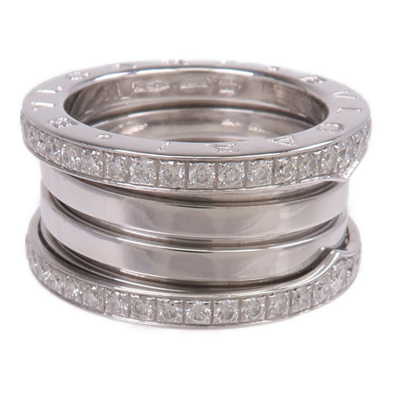 BVLGARI 18K白金B.Zero1 3 Band Ring鑽石戒指Bvlgari#53/US#6.25-1