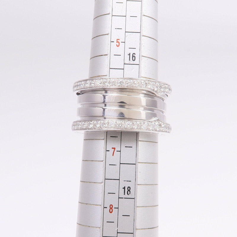 BVLGARI 18K白金B.Zero1 3 Band Ring鑽石戒指Bvlgari#53/US#6.25-5