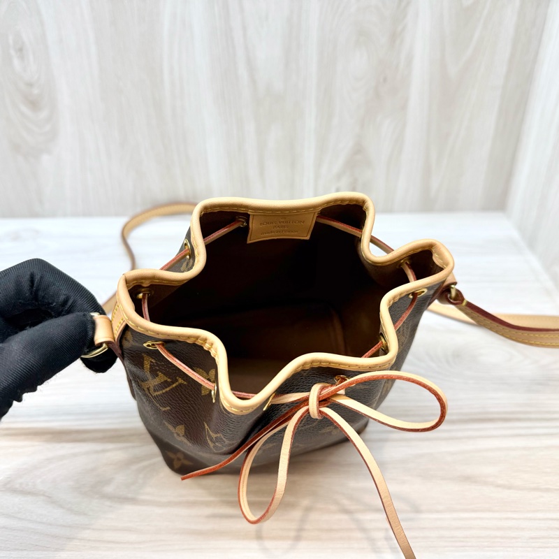 LV原花nano noe抽繩束口小水桶包M41346-9