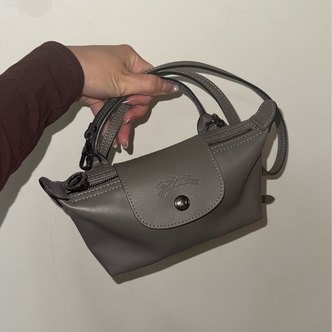 LE PLIAGE XTRA 手拿包 XS 斑鳩色 - 皮革