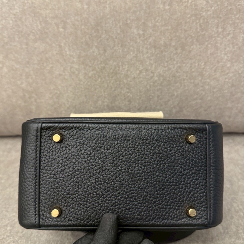 愛馬仕mini Lindy黑金-4