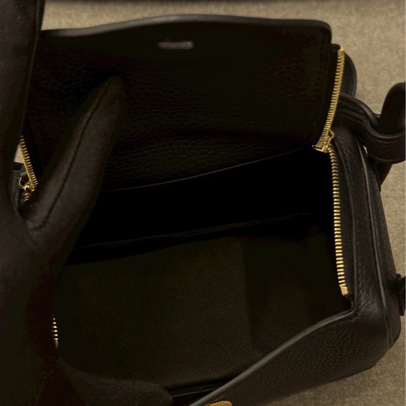 愛馬仕mini Lindy黑金-6