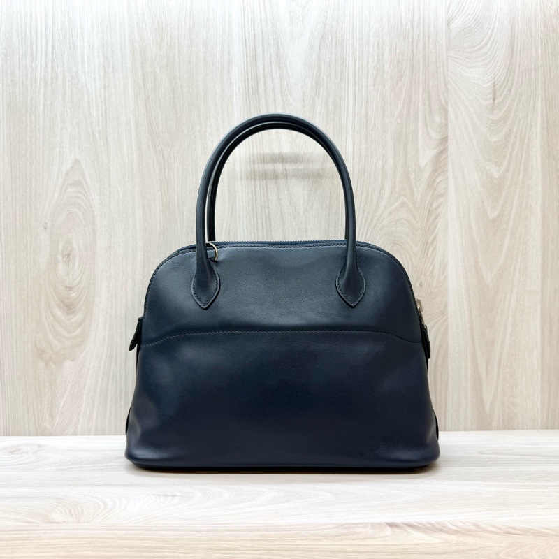 HERMES 76深海藍Swift皮銀釦Bolide27-1