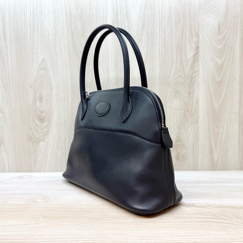 HERMES 76深海藍Swift皮銀釦Bolide27-2