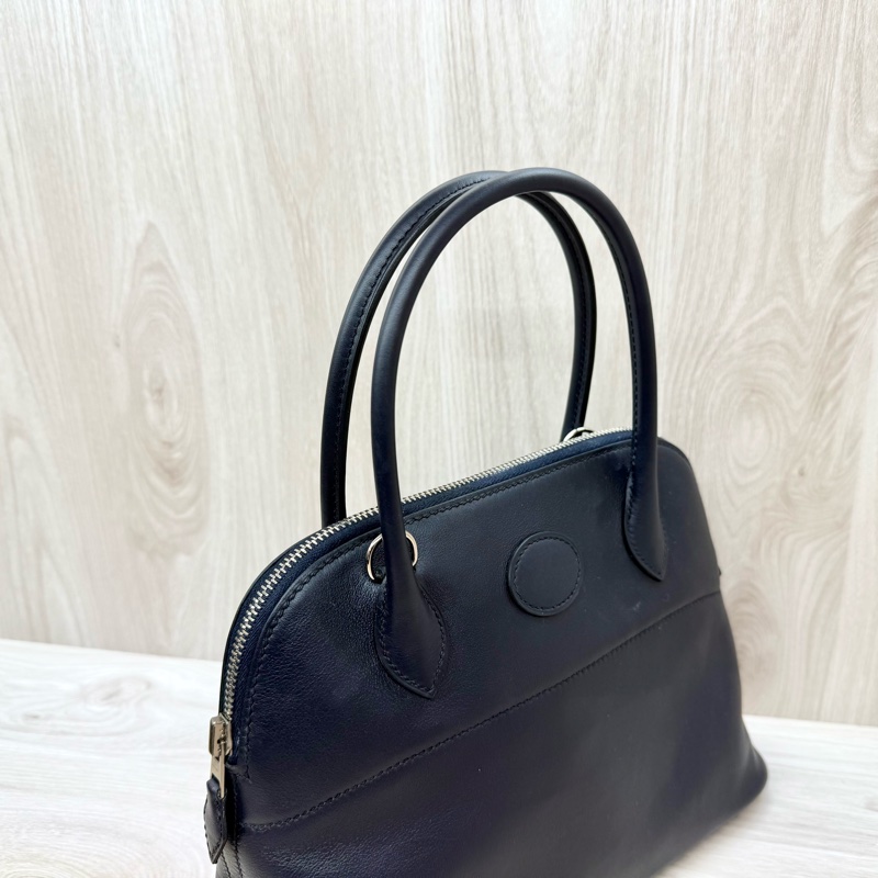 HERMES 76深海藍Swift皮銀釦Bolide27-4