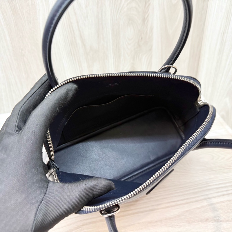 HERMES 76深海藍Swift皮銀釦Bolide27-5