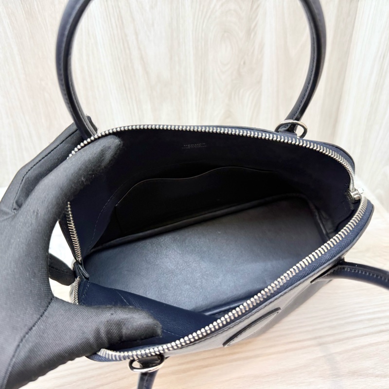 HERMES 76深海藍Swift皮銀釦Bolide27-6