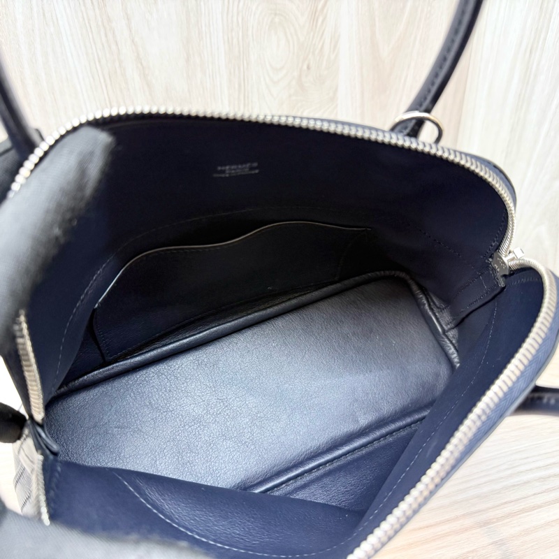 HERMES 76深海藍Swift皮銀釦Bolide27-11