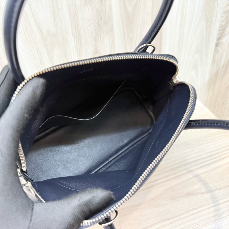 HERMES 76深海藍Swift皮銀釦Bolide27-13